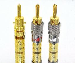 8 Nakamichi Speaker AMP Lock In Banana Plugs Audio Adapters 