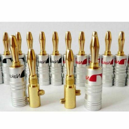 24Pack Plated 4mm Plugs Audio