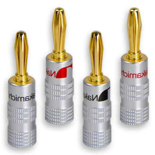24pcs 24K Plated 4mm Banana Audio Adapter