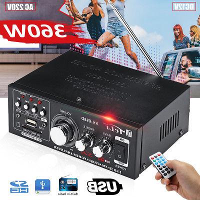 360W Stereo Radio USB Mic Car